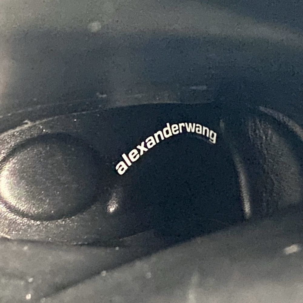 Alexander Wang Delphine brand-embossed leather heeled knee-high boots size 38.5 - Picture 11 of 15